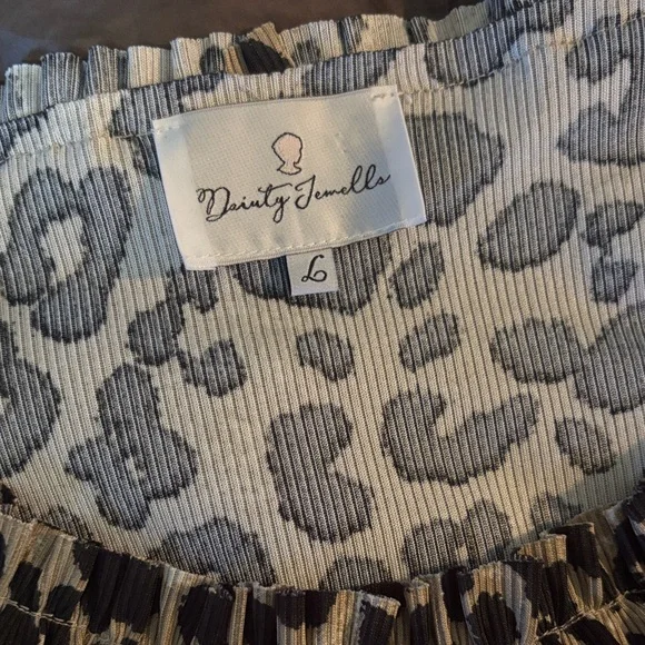 Dainty Jewells Leopard Print Long Sleeve Dress - Picture 3 of 4